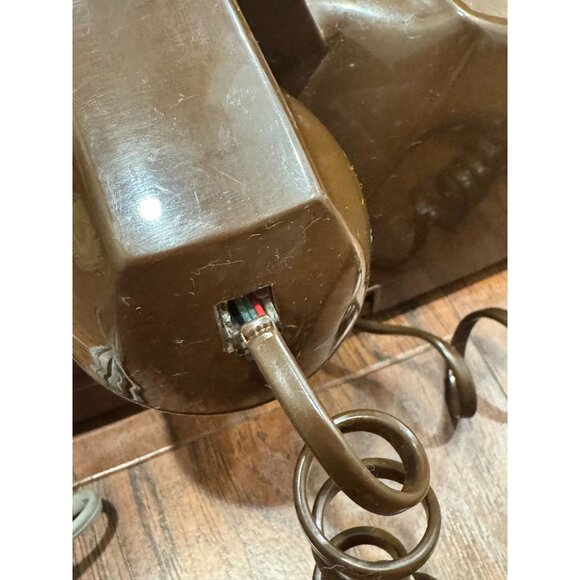 Vintage MCM TeleConcept Brown Push-Button Corded Telephone desk phone UNTESTED - Picture 4 of 10